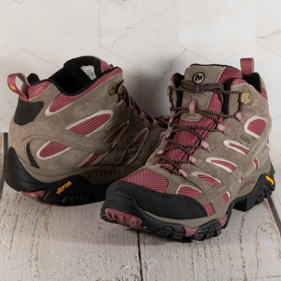 Merrell Women's Moab 2 Mid Wp Boulder Blush Boulder/Blush Size 12 M - Picture 6 of 15